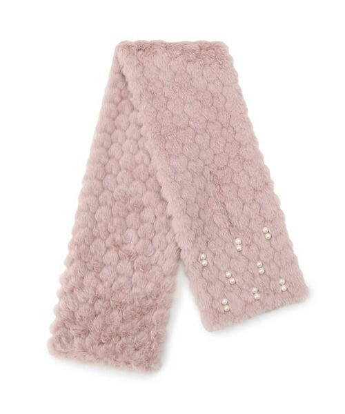 SHOO・LA・RUE / シューラルー マフラー・ショール・スヌード・ストール | フェイクファーハート型ビジューマフラー | 詳細2