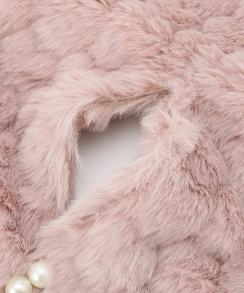 SHOO・LA・RUE / シューラルー マフラー・ショール・スヌード・ストール | フェイクファーハート型ビジューマフラー | 詳細3