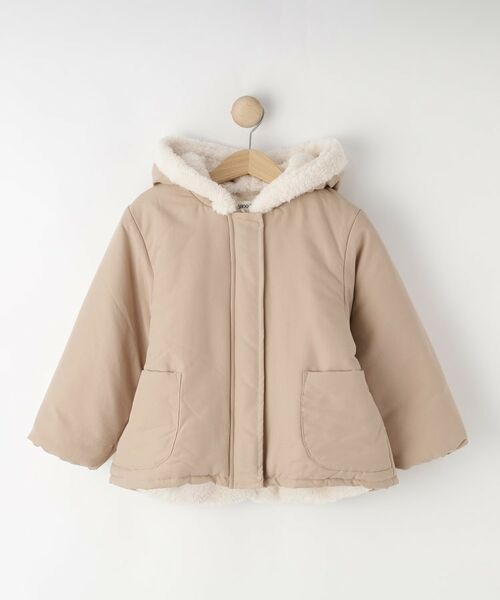 SHOO・LA・RUE / シューラルー レザーブルゾン・ジャケット | 【100-120cm】こびとフードブルゾン(ピンクベージュ(053))