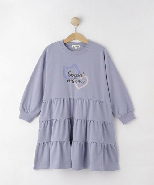 SHOO・LA・RUE / シューラルー ミニ丈・ひざ丈ワンピース | 【100-150cm】ミニ裏毛ティアードワンピース | 詳細1