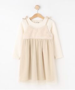 SHOO・LA・RUE / シューラルー ミニ丈・ひざ丈ワンピース | 【100-150cm】ファーチュールドッキングキャミワンピ