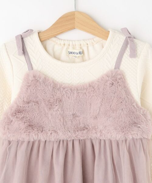 SHOO・LA・RUE / シューラルー ミニ丈・ひざ丈ワンピース | 【100-150cm】ファーチュールドッキングキャミワンピ | 詳細3