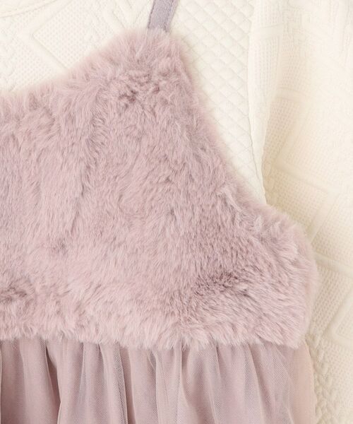 SHOO・LA・RUE / シューラルー ミニ丈・ひざ丈ワンピース | 【100-150cm】ファーチュールドッキングキャミワンピ | 詳細7