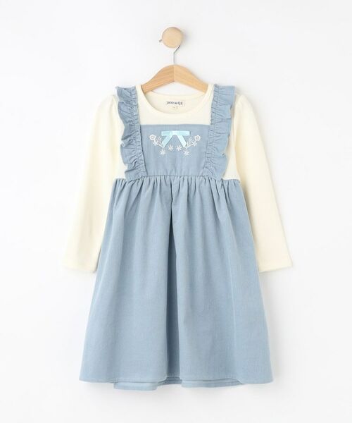 SHOO・LA・RUE / シューラルー ミニ丈・ひざ丈ワンピース | 【100-120cm】コーデュロイドッキングワンピース | 詳細1