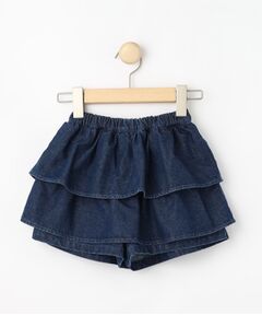 SHOO・LA・RUE / シューラルー ミニ・ひざ丈スカート | 【100-150cm】デニムティアードスカパン