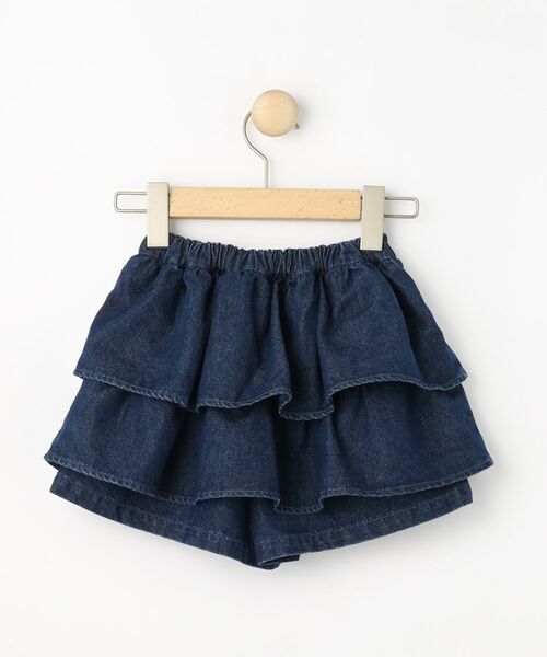 SHOO・LA・RUE / シューラルー ミニ・ひざ丈スカート | 【100-150cm】デニムティアードスカパン | 詳細2