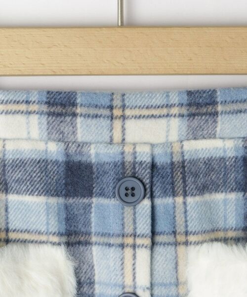 SHOO・LA・RUE / シューラルー ミニ・ひざ丈スカート | 【100-150cm】フェイクファーポケットチェック台形スカート | 詳細3