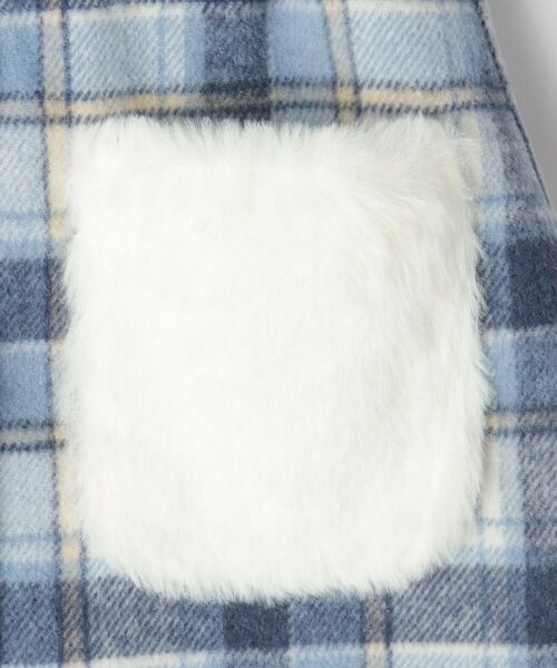 SHOO・LA・RUE / シューラルー ミニ・ひざ丈スカート | 【100-150cm】フェイクファーポケットチェック台形スカート | 詳細4