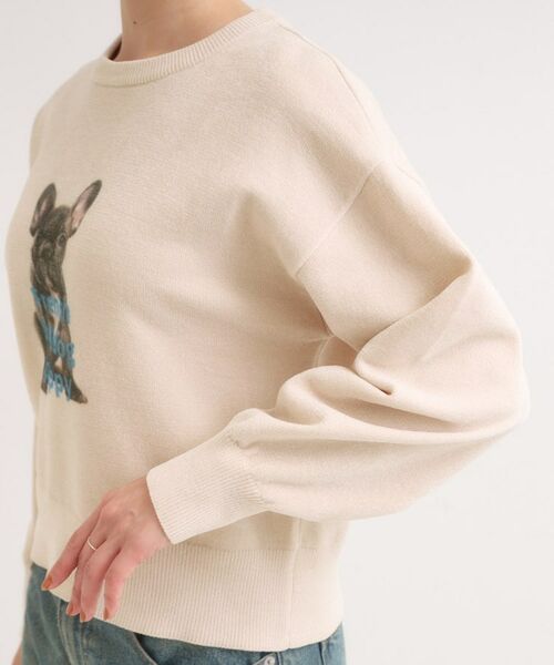 SHOO・LA・RUE / シューラルー ニット・セーター | 【S-LL】アニマルプリントが目を惹く 柔らかモールニット | 詳細13