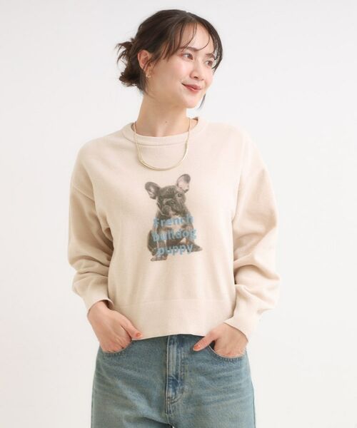 SHOO・LA・RUE / シューラルー ニット・セーター | 【S-LL】アニマルプリントが目を惹く 柔らかモールニット | 詳細5