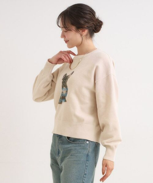 SHOO・LA・RUE / シューラルー ニット・セーター | 【S-LL】アニマルプリントが目を惹く 柔らかモールニット | 詳細6