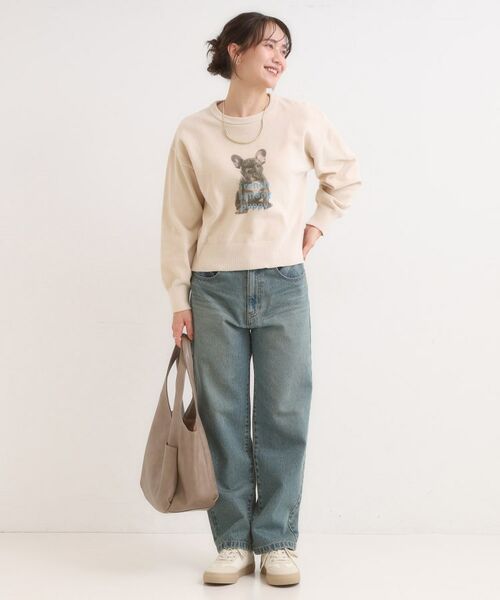 SHOO・LA・RUE / シューラルー ニット・セーター | 【S-LL】アニマルプリントが目を惹く 柔らかモールニット | 詳細7