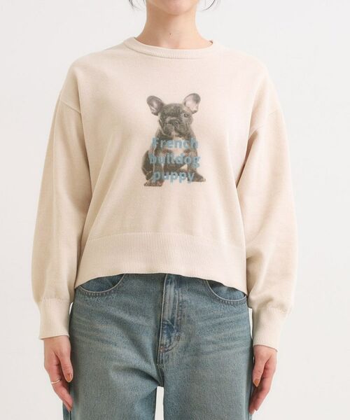 SHOO・LA・RUE / シューラルー ニット・セーター | 【S-LL】アニマルプリントが目を惹く 柔らかモールニット | 詳細9