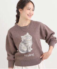 SHOO・LA・RUE / シューラルー ニット・セーター | ふわふわアニマル ジャカードニット