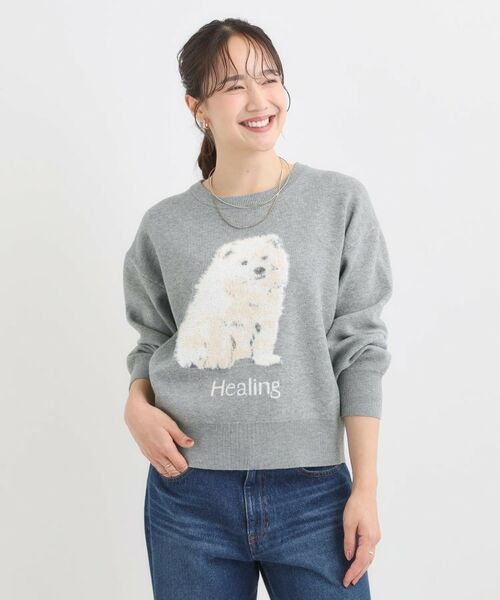 SHOO・LA・RUE / シューラルー ニット・セーター | ふわふわアニマル ジャカードニット | 詳細1