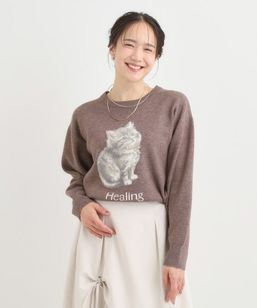 SHOO・LA・RUE / シューラルー ニット・セーター | ふわふわアニマル ジャカードニット | 詳細5