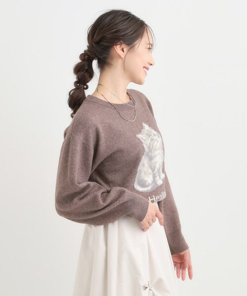 SHOO・LA・RUE / シューラルー ニット・セーター | ふわふわアニマル ジャカードニット | 詳細6