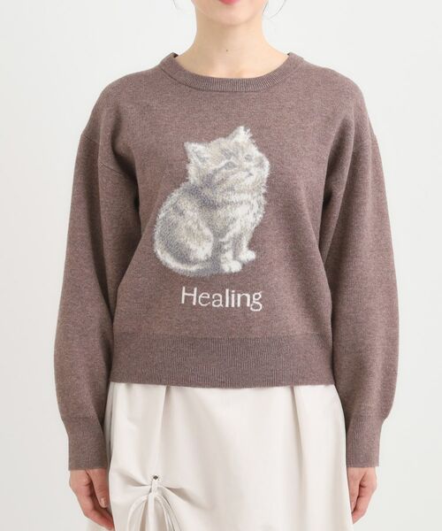 SHOO・LA・RUE / シューラルー ニット・セーター | ふわふわアニマル ジャカードニット | 詳細9