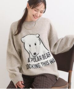 SHOO・LA・RUE / シューラルー ニット・セーター | 【旭山動物園応援商品】ゆるアニマル ふわふわジャカードニット