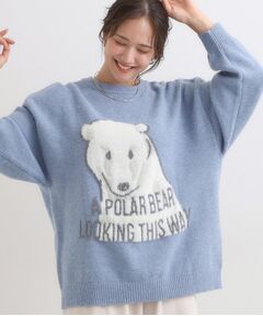 SHOO・LA・RUE / シューラルー ニット・セーター | 【旭山動物園応援商品】ゆるアニマル ふわふわジャカードニット