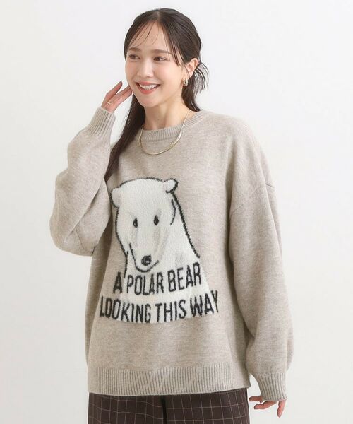 SHOO・LA・RUE / シューラルー ニット・セーター | 【旭山動物園応援商品】ゆるアニマル ふわふわジャカードニット | 詳細1
