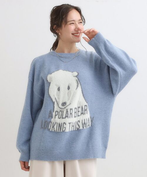 SHOO・LA・RUE / シューラルー ニット・セーター | 【旭山動物園応援商品】ゆるアニマル ふわふわジャカードニット | 詳細5