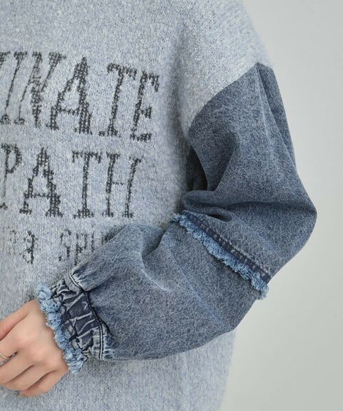 SHOO・LA・RUE / シューラルー ニット・セーター | お袖デニム切替 ブークレロゴニット | 詳細13
