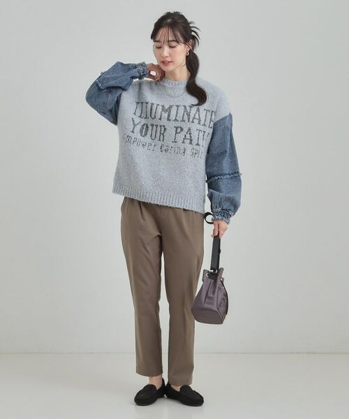 SHOO・LA・RUE / シューラルー ニット・セーター | お袖デニム切替 ブークレロゴニット | 詳細7