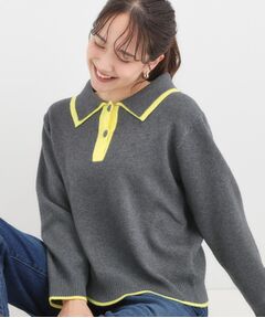 SHOO・LA・RUE / シューラルー ニット・セーター | 【S-LL】2枚襟配色のポロニット