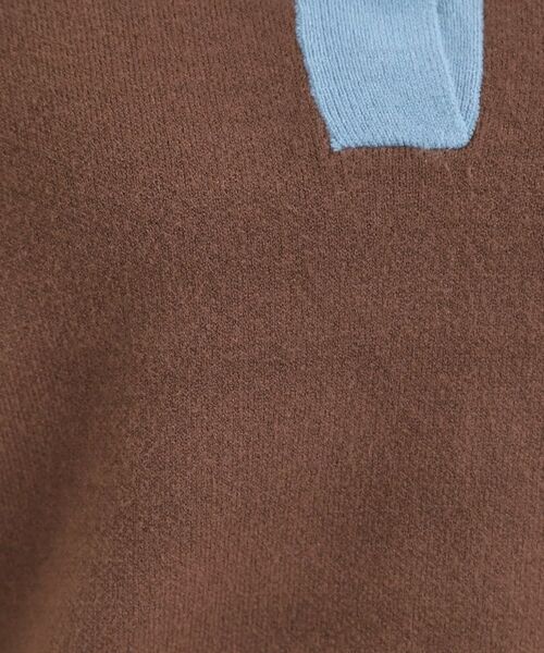 SHOO・LA・RUE / シューラルー ニット・セーター | 【S-LL】2枚襟配色のポロニット | 詳細12