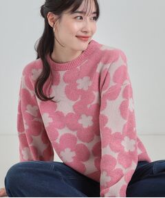 SHOO・LA・RUE / シューラルー ニット・セーター | 【S-LL】レトロ可愛い デイジー柄 総柄ニット