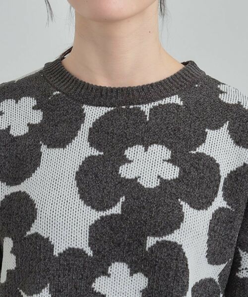 SHOO・LA・RUE / シューラルー ニット・セーター | 【S-LL】レトロ可愛い デイジー柄 総柄ニット | 詳細20