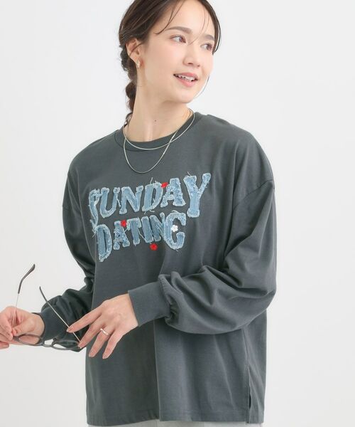 SHOO・LA・RUE / シューラルー カットソー | 刺繍アソートロンT(チャコールグレー(214))