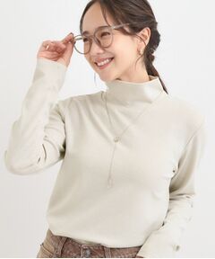 SHOO・LA・RUE / シューラルー カットソー | ラメスムースハイネックインナー