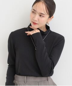 SHOO・LA・RUE / シューラルー カットソー | ラメスムースハイネックインナー