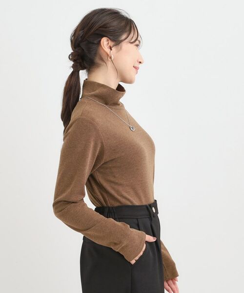 SHOO・LA・RUE / シューラルー カットソー | ラメスムースハイネックインナー | 詳細10