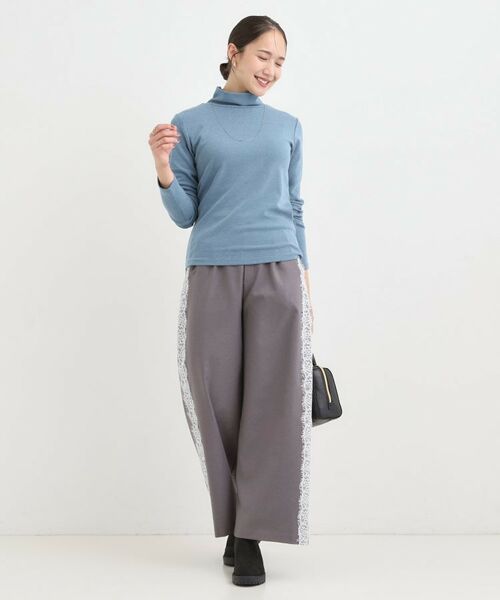 SHOO・LA・RUE / シューラルー カットソー | ラメスムースハイネックインナー | 詳細15