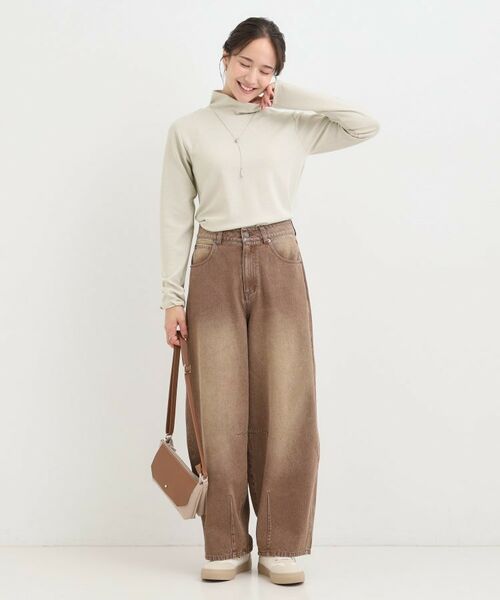 SHOO・LA・RUE / シューラルー カットソー | ラメスムースハイネックインナー | 詳細3