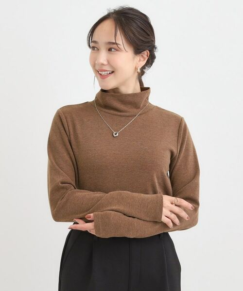 SHOO・LA・RUE / シューラルー カットソー | ラメスムースハイネックインナー | 詳細9