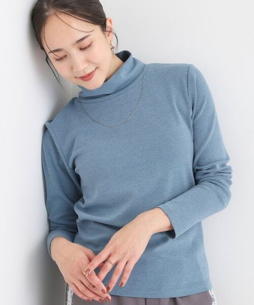 SHOO・LA・RUE/シューラルー ラメスムースハイネックインナー ブルー(092) 01(S)