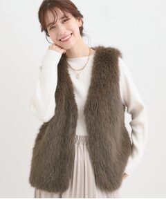 SHOO・LA・RUE / シューラルー ベスト | ふわふわフェイクファーベスト