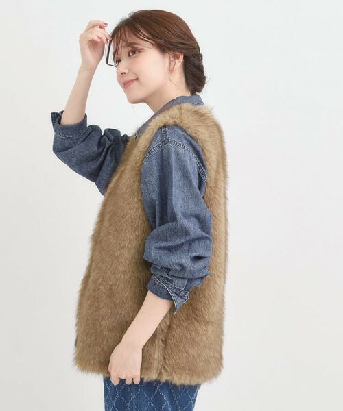 SHOO・LA・RUE / シューラルー ベスト | ふわふわフェイクファーベスト | 詳細10