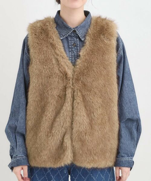 SHOO・LA・RUE / シューラルー ベスト | ふわふわフェイクファーベスト | 詳細13