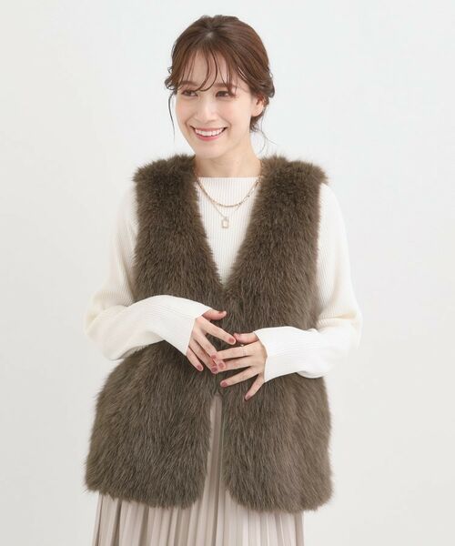 SHOO・LA・RUE / シューラルー ベスト | ふわふわフェイクファーベスト | 詳細5