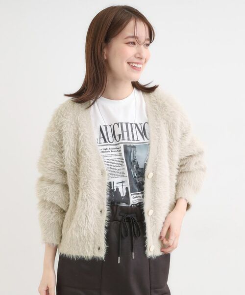 SHOO・LA・RUE / シューラルー カーディガン・ボレロ | フェザーVネックカーディガン | 詳細5