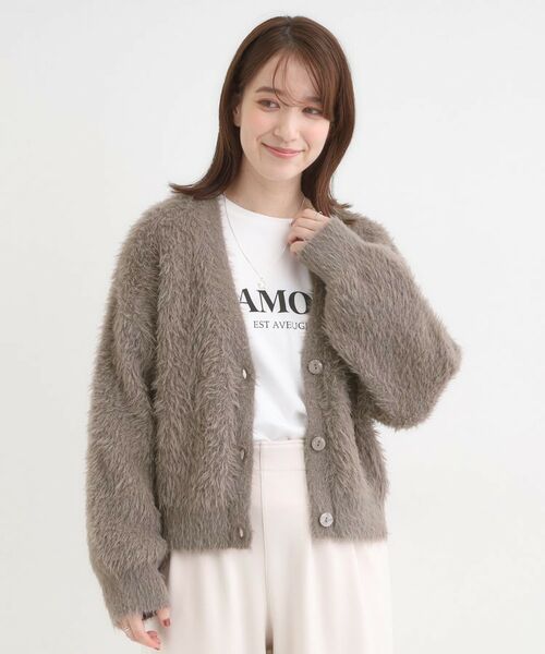 SHOO・LA・RUE / シューラルー カーディガン・ボレロ | フェザーVネックカーディガン | 詳細9