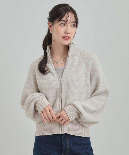 SHOO・LA・RUE / シューラルー レザーブルゾン・ジャケット | フェザーストライプモールブルゾン | 詳細1