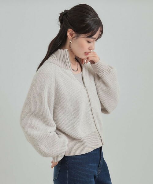 SHOO・LA・RUE / シューラルー レザーブルゾン・ジャケット | フェザーストライプモールブルゾン | 詳細2