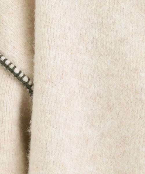 SHOO・LA・RUE / シューラルー カーディガン・ボレロ | 配色ステッチがポイント 襟付きジップニットカーディガン | 詳細4