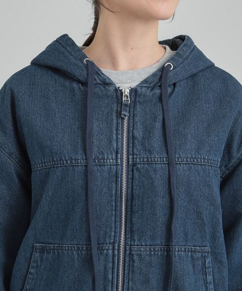 SHOO・LA・RUE / シューラルー レザーブルゾン・ジャケット | デニム中綿フーディーブルゾン | 詳細12